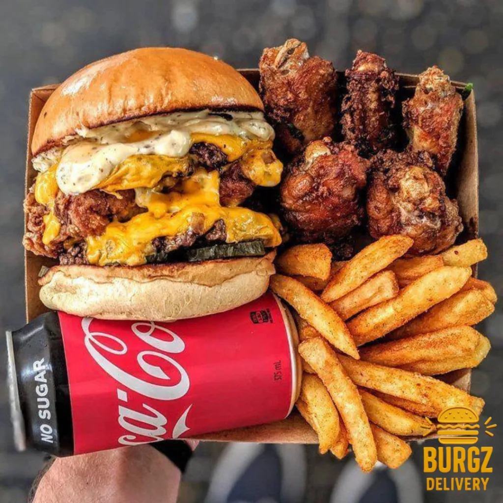 COMBO SOLTEIRO – 1x Classic Chicken Cheese + Coca-Cola Lata + 500g Fritas + 500g de Frango Frito
